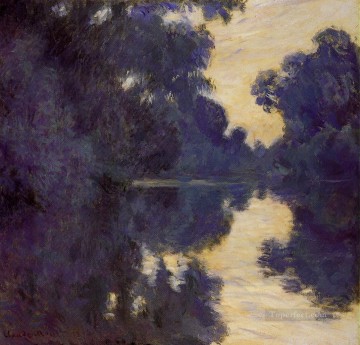 湖池の滝 Painting - セーヌ川の朝 クロード・モネの風景